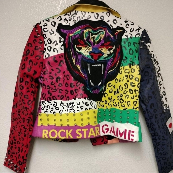 Colorful Leather Jacket - Picture 2 of 8